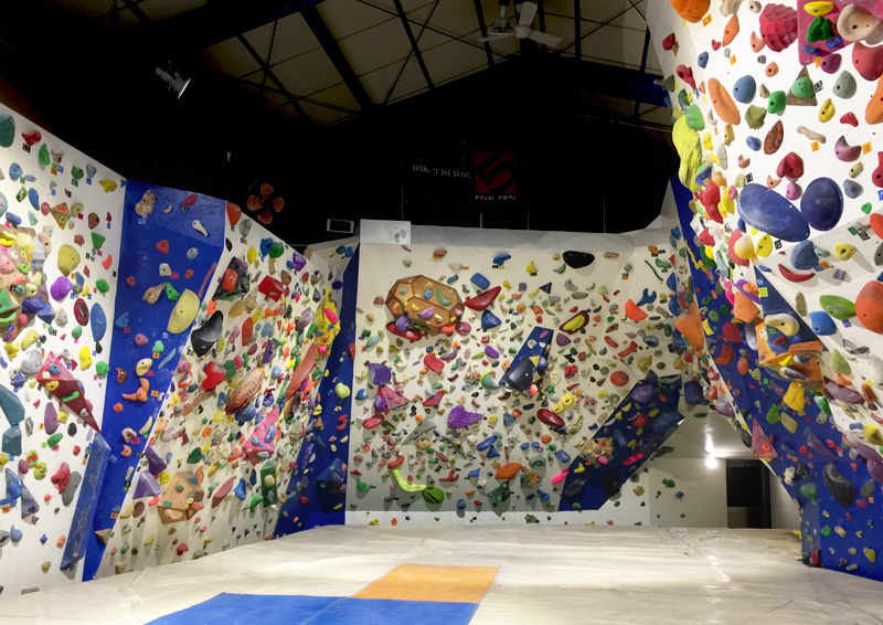 Toyota store bouldering wall